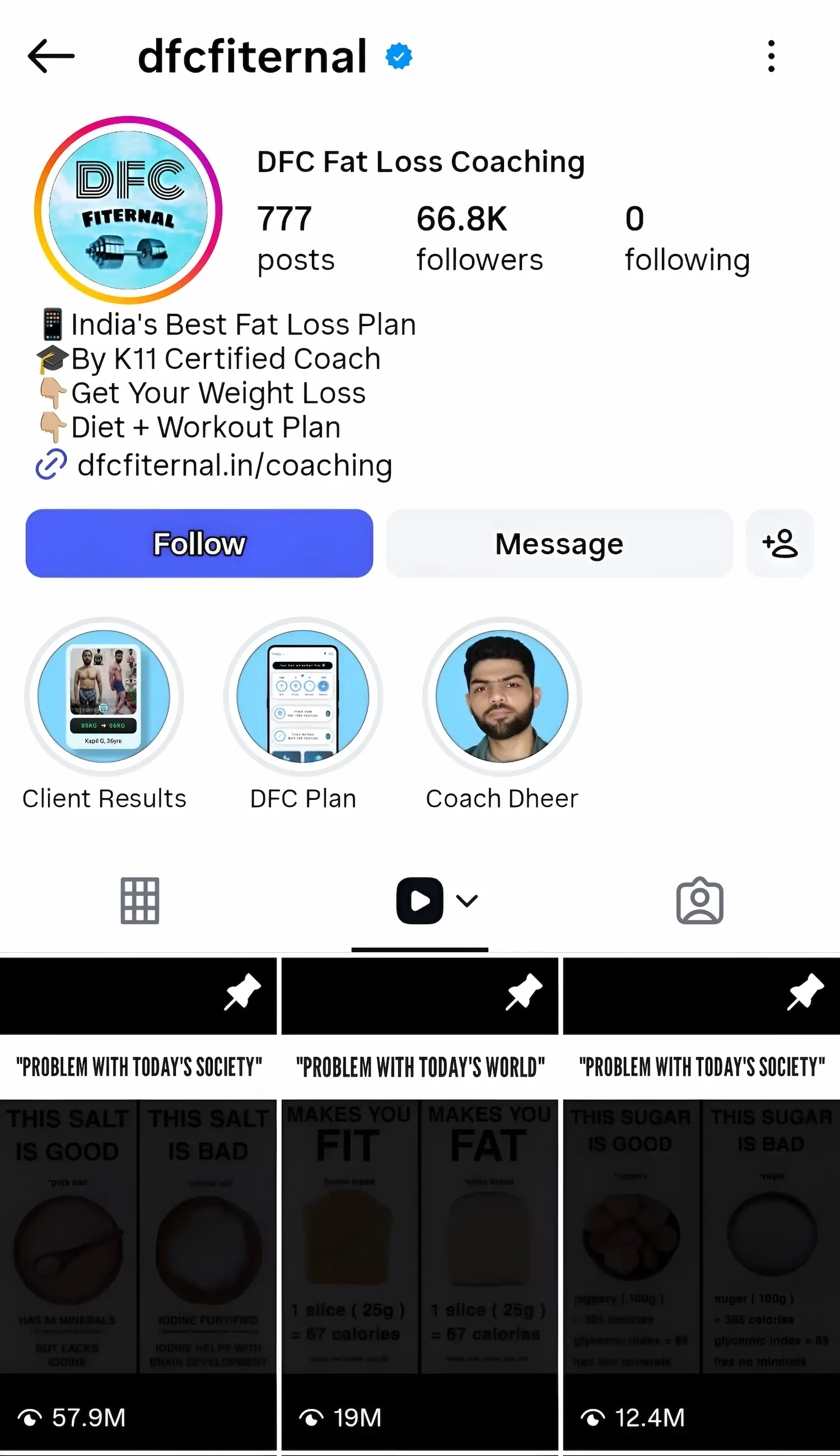 Coach Dheer | DFC Fat Loss Coaching Instagram